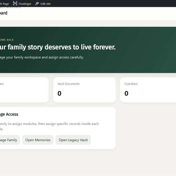 Digital Family Legacy – Preserve Memories, Family History and Important Information