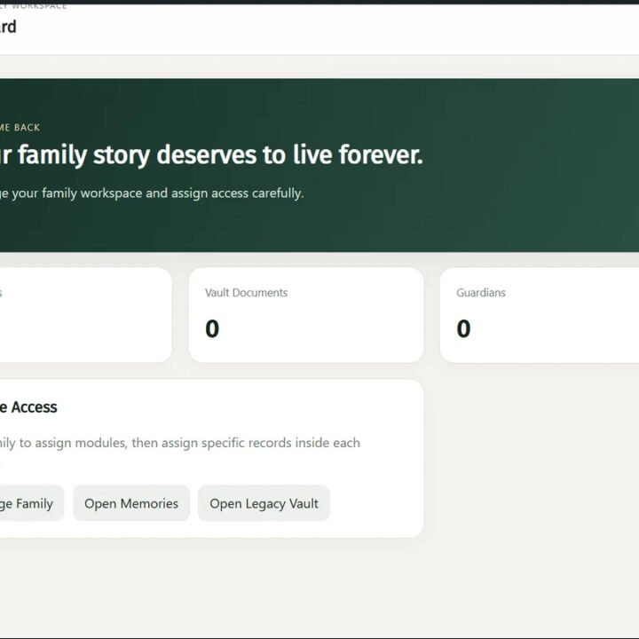 Digital Family Legacy – Preserve Memories, Family History and Important Information