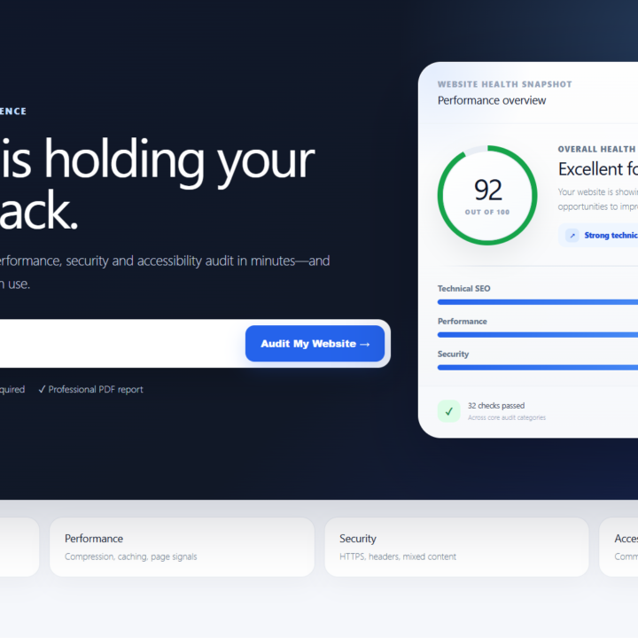 Website Audit – Professional SEO, Performance, Security & Accessibility Audit with PDF Reports